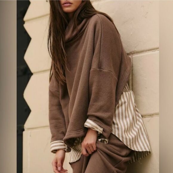 NEW Free People Milley Reversible Set in Dusted Cocoa - Picture 4 of 4